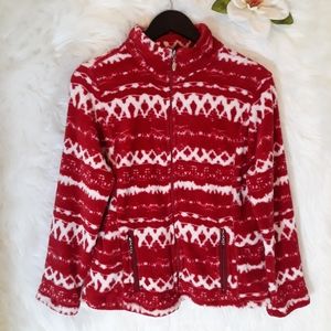 French Laundry fleece zippered jacket